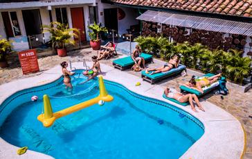 Viajero Hostels | Viajero Cali | Pool area and social space  at Viajero Hostels Cali.